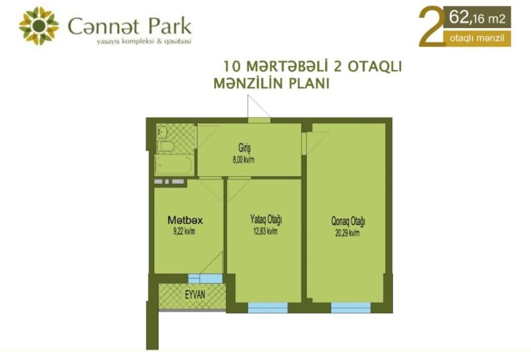 🔴 62.16 m² | Qonaqpərvər Ev Sahibləri Üçün